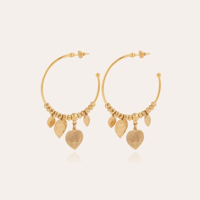 Boucles d'oreilles créoles "I Love you" mini dorées