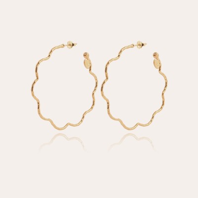 Boucles d'oreilles créoles Florette dorées