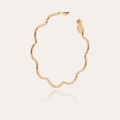 Boucles d'oreilles créoles Florette dorées