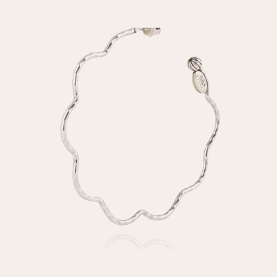 Boucles d'oreilles créoles Florette argentées