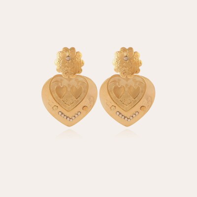 Boucles d'oreilles "I Love you" dorées