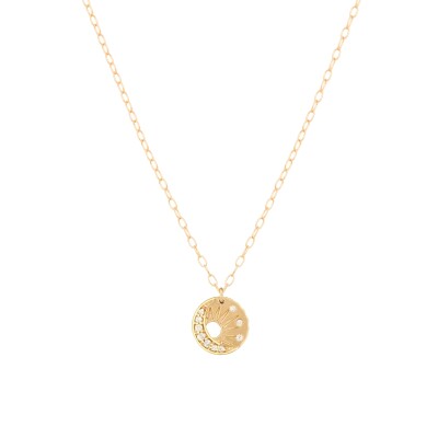 Collier Baby Sun and Moon Or Jaune