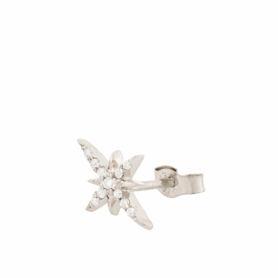 Mini Créoles North Star Or Gris et Diamants Unité