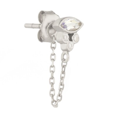 boucle d'oreille simple en tourmaline marquise