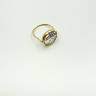 Bague Chivor Saphirs et Topazes Bleues
