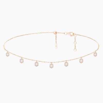 Collier Eclat 7 Pampilles Or Rose