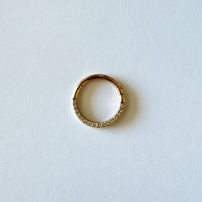 Piercing anneau Diamants Or Rose