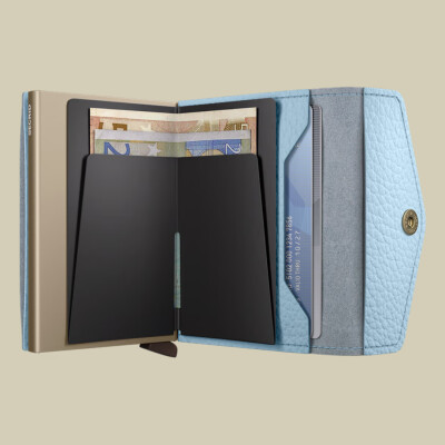 Enveloppe wallet pebble Blue