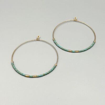 BASIC Créoles Turquoise 60mm