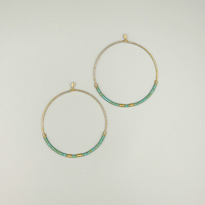 BASIC Créoles Turquoise 60mm
