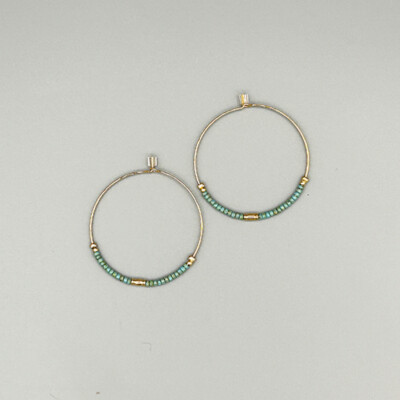 BASIC Créoles Turquoise 40mm