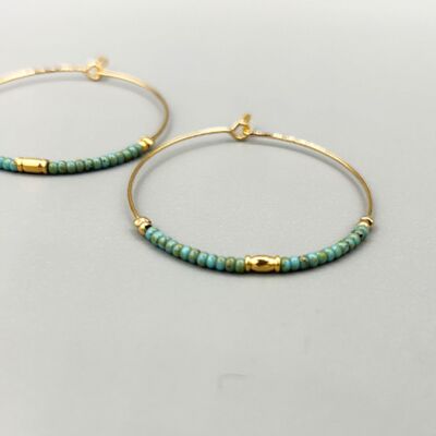 BASIC Créoles Turquoise 40mm