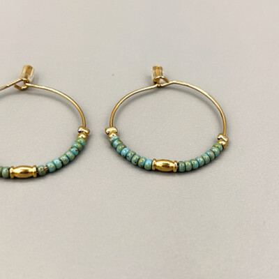 BASIC Créoles Turquoise 25mm
