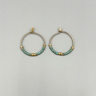 BASIC Créoles Turquoise 25mm