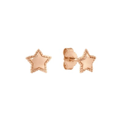 Boucles d'oreilles Étoile, or rose