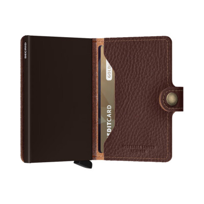 Miniwallet Veg Espresso Brown