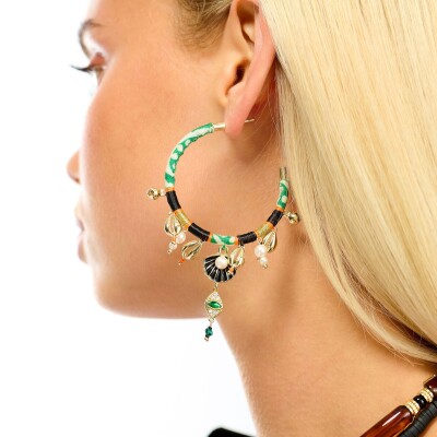 Boucles d'oreilles Payott Emeraude