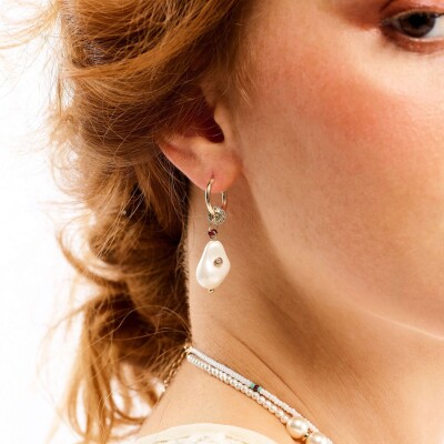 Boucles d'oreilles Haloha Blanc