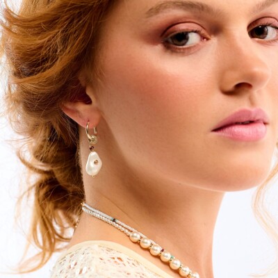 Boucles d'oreilles Haloha Blanc