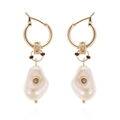 Boucles d'oreilles Haloha Blanc