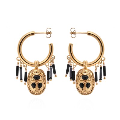 Boucles d'oreilles Valdo Noir