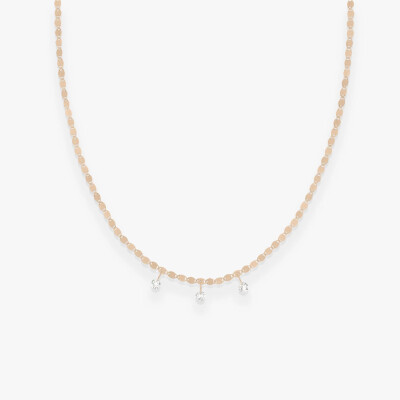 Collier skin Tattoo S - 3 diamants - 42 cm