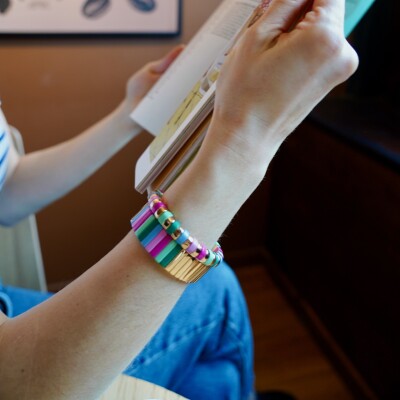 Bracelet Simone à Bordeaux COLORTWIST en métal émaillé gelati