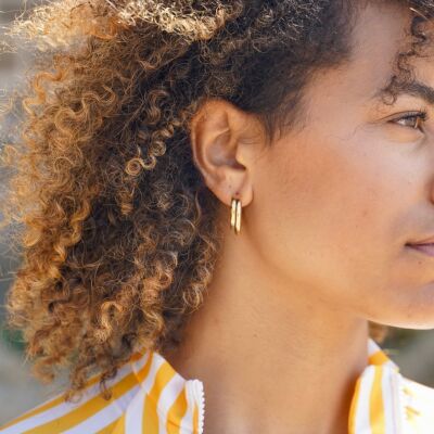 Boucles d'oreilles Phebus en acier