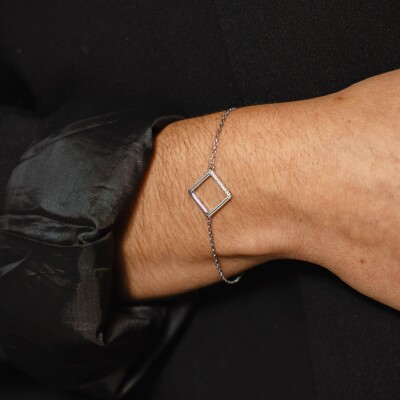 Bracelet en argent et oxyde de zirconium
