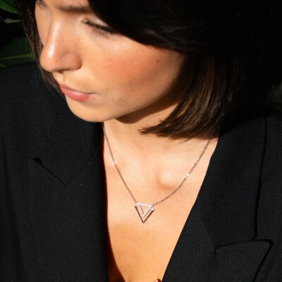 Collier en argent et oxyde de zirconium