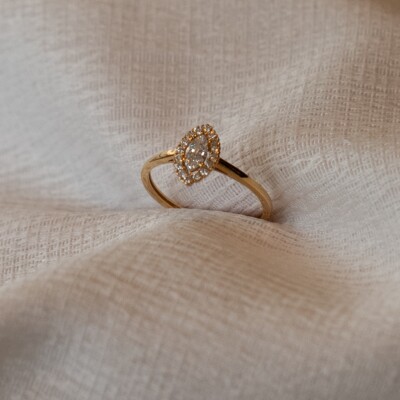 Bague Diamanti en or jaune et diamant de synthèse 0.33ct