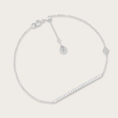 Bracelet or 375/1000 et oxydes de zirconium 18CM
