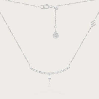 Collier or 375/1000 et oxydes de zirconium