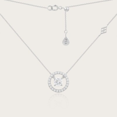 Collier or 375/1000 et oxydes de zirconium
