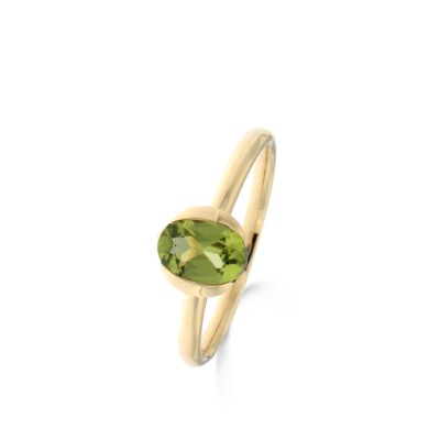 Bague en or jaune 18 cts et Péridot
