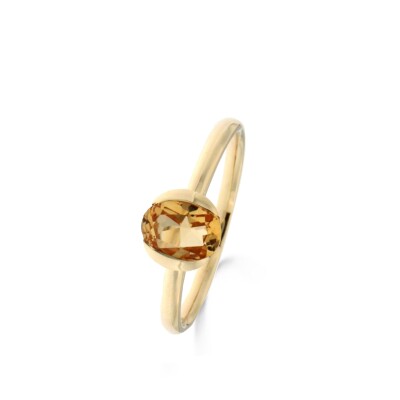 Bague Or jaune 18 ct et Citrine