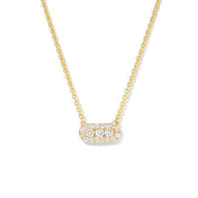 Collier Or jaune 18 ct et 19 diamants