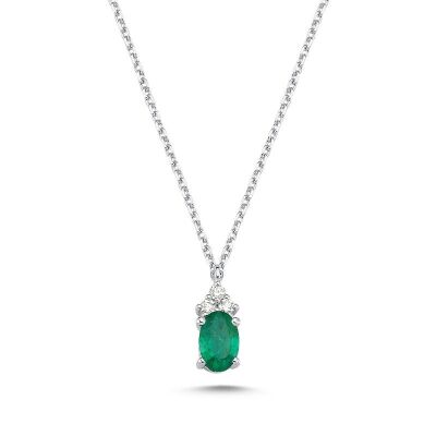 Collier or jaune emeraude poire