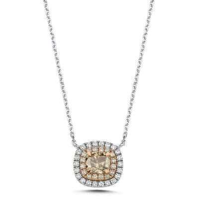 Collier diamants jaune