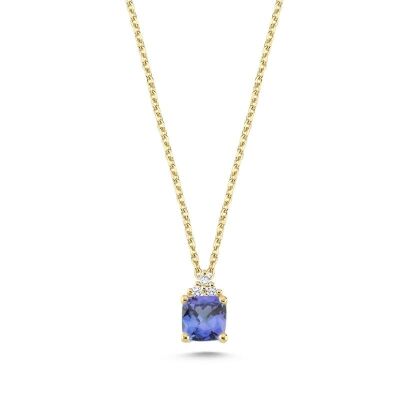 Collier Tanzanite 3 diamants