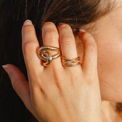 Bague en vermeil et oxyde de zirconium