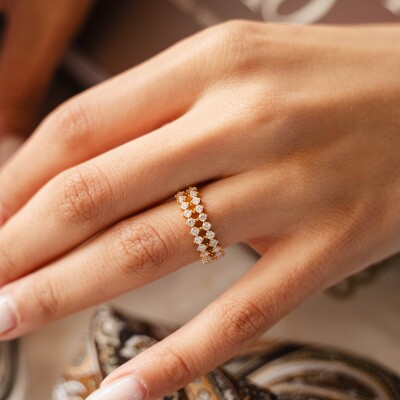 Bague Diamanti en or jaune et diamant de synthèse 0.80ct