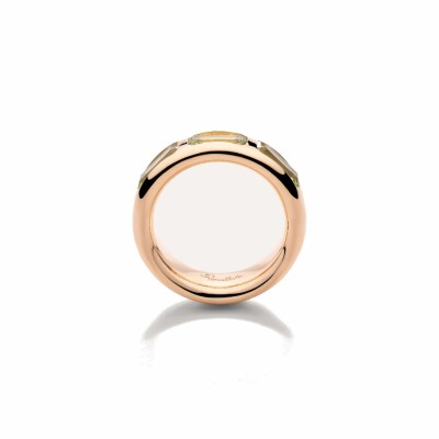 Bague Pomellato Iconica en or rose et péridots