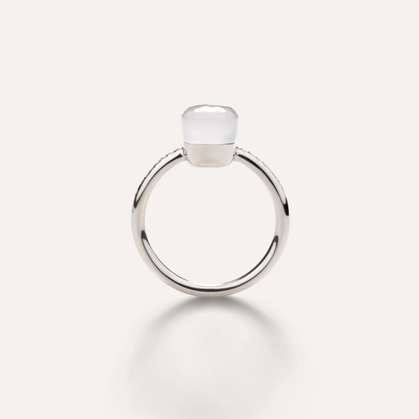 Bague Pomellato Nudo Petit en or blanc, quartz et diamants