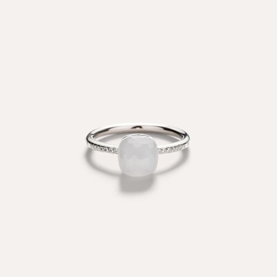 Bague Pomellato Nudo Petit en or blanc, quartz et diamants