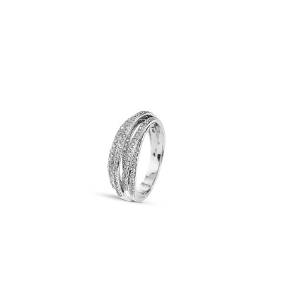 Bague en or blanc et diamants