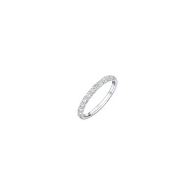 Alliance or blanc et diamants de 0,50ct