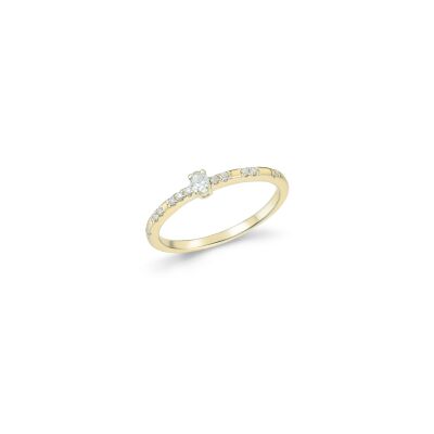 Solitaire en or jaune et diamant 0,10ct