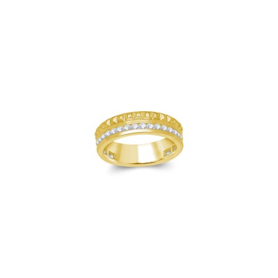 Alliance or jaune et diamants 0,52ct