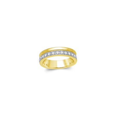 Alliance or blanc et diamants 0,42ct